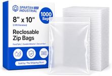 Spartan Industrial - 8” X 10” (1000 Count) Quart Clear Reclosable Zip Plastic Poly Bags with Resealable Lock Seal Zipper - 2 Mil