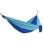 Outlery Camping Hammock - Portable Hammock with Tree Straps and Carabiners - Durable Triple-Stitched Seams Outdoor Hammock for Backpacking, Camping, or Backyard Lounging and Relaxation - Blue