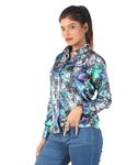 BEING IBAN Casual Shirt for Women|Shirt for Women|Women Stylish Shirt|Women Peacock Printed Shirt|WomensTropical Print Shirts Top|Women's Full Sleeve Wrinkle Free Floral Print Shirt