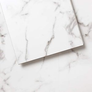 LUCiDA SURFACES Luxury Vinyl Flooring Tiles-Interlocking Flooring for DIY Installation-8 Stone-Look Planks-Calacatta-TerraCore-16 Sq. Feet, Box of 8 Tiles