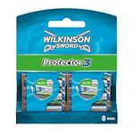 Wilkinson Sword Protector 3 Men's Razor Blade Refills x 8