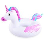 Inflatable Unicorn Pool Float Tube for Party Decorations, Unicorn Inflatable Raft Pool Toys, 67 Inches Giant Pool Float for Adults and Kids