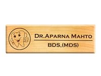 StarLaser Personalized Wooden Name plate Customized With Name & Logo Nameplate For Office Desk (Dental Surgery)