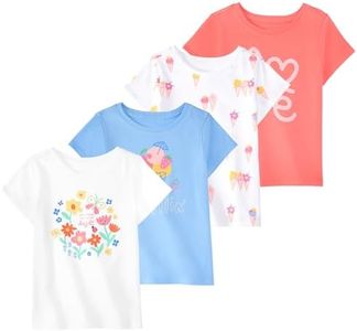 Garanimals Baby Girl Ice Cream T-Shirt, Size 0-3 Months, 4-Pack