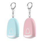 Self Defense Keychain for Women Safety Keychain - ANKOSHUN Personal Alarm 2 Pack, 130 dB Siren and Strobe Light, for Students, Joggers, Night Workers, Elders, Kids, Women, 4 Pop Color (Aqua&Pink)