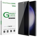 ZAAG® (1Pack Privacy Tempered Glass for Samsung S23 Ultra| Curved UV Privacy Screen Protector Guard for Galaxy S23 Ultra| Full Screen Coverage/Anti Spy/HD/Easy Application | Fingerprint Working/9H Hardness