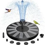 AISITIN Solar Fountain 2026 Upgraded, Water Fountain Outdoor with 8 Nozzles Set & 4 Fixed Pipes, Solar Powered Water Fountain Pump for Outdoor Garden, Pond, Pool, and Bird Bath