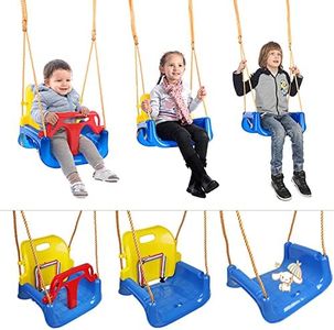 Portique Balancoire Enfants, Balançoire Bébé Enfants 3 en 1 Siège d'Oscillation Détachables Accrochant la Chaîne Résistante Swing Set,Adapted to Childhood to Adolescence