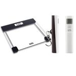 Sansui’s Batter-Free Luggage scale & Transparent Digital Personal Bathroom Scale Combo | Accurate reading | Ideal for Travel & Home Use