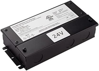 mirrea 60W LED Power Supply AC 100V-227V to DC 24V Low Voltage Transformer UL-Listed Dimmable LED Driver Compatible with Triac / 0-10V / 1-10V / Potentiometer / 10V PWM Dimmer Switches