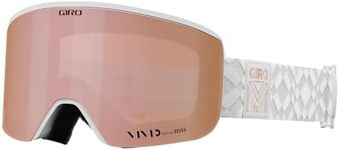 Giro Ella Ski Goggles - Snowboard Goggles for Women - White Limitless Strap with Vivid Rose Gold & Vivid Infrared Lenses