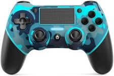 Riscvma Wireless Controller for PS4, Game Controller for PS4 Compatible with PS4/Pro/Slim/PC Upgraded Ergonomic Bluetooth Gamepad Joystick Controller