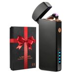 Gift for Men Him, Coquimbo Electric Lighter USB Rechargeable Plasma Lighter, Windproof Flameless Arc for Candle, Camping & Home Use - Fathers Day, Cadeau Fete des Peres Pour Homme Husband Boyfriend