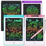 4 Pack LCD Writing Tablet, 8.5 Inch Colorful Doodle Board for Kids, Erasable Electronic Painting Pads, Learning Educational Toy Gift for 3+ Years Old Girls Boys Toddlers (Pink/Blue/Black/Purple)