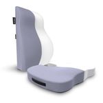 CareFoam Coccyx Seat Cushion for Tailbone & Back Support for Chair - Orthopedic Memory Foam Sitting Cushion Combo - Relieves Back, Sciatica, Hip, Seat Bone Pain - for Office & Home Chair
