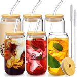 6 Pcs Drinking Glasses with Bamboo 