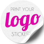 Round Customised Stickers | Any Material, Size, Quantity | Upload Your Image or Text | Matt, Gloss, Kraft, Polyester | Logo Stickers Personalised Stickers for Party Bags | Business Stickers (37mm)