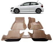 AYW 5D Car Floor Mat for Volkswagen Polo/Polo GT/Polo Exquisite Beige Color (Model Year : 2009-2020)