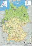 Germany Physical Poster Map - 16.5 x 23.3 inches - Paper Laminated