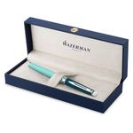 Waterman Hémisphère Fountain Pen | Metal & Green Lacquer with Palladium Trim | Stainless steel Medium Nib | Blue Ink | Gift Box