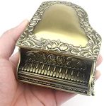 ROSIKING Golden Piano Emboss Alloy Metal Music Box Wind Up Antique Jewelry Musical Boxes Christmas Birthday Valentine's Day Gifts Plays You are My Sunshine