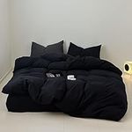 Luxlovery Black Comforter Set King 