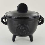 Cast Iron Cauldron Pentagram Medium Witch & Magic Accessory for Wicca Potions Neopaganism Gift