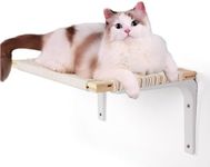 BEBOBLY Floating Cat Wall Shelves and Perch for Indoor Cats | Hanging Cat Hammock Wall Mounted Cat Bed | Solid Modern Pet Kitten Stairs Ladder Furniture for Sleeping Playing Climbing Lounging