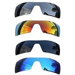 Acefrog 4 Pairs Polarized Replacement Lenses for Oakley Oil Rig Sunglasses, Perfectly Fit, Shatterproof, Anti-scratch, Value Pack