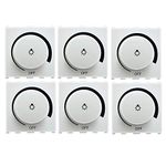 Anchor by Panasonic 66507 150W, Dimmer for LED, 2Modular, For LED Lamp (White, Pack of 6)