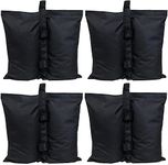 Sunnydaze Polyester Sandbag Canopy Weights - Fillable Canopy Anchors - Easy to Attach - Set of 4 - Black