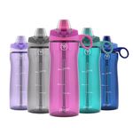 Pogo BPA-Free Tritan Plastic Water Bottle with Soft Straw Lid, 18 Oz, Fuchsia