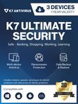 K7 Security K7 Ultimate Security Antivirus Software 2023 |3Devices ,1Year| Threat Protection, Internet Security, Mobile Protection| Windows laptop, PC, Mac®, Phones, Tablets| 2hr Email Delivery-No CD