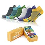 GoWith Women's Bamboo Running Trainer Socks, 6 Pairs Box, Breathable Anti Blister Soft and Light Weight, Quick Dry, Ankle Sport Socks for Gym Cycling, Yellow, White, Grey, Blue UK Size 4-7
