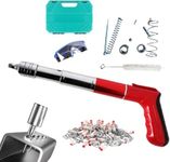 Manual Mini Nail Gun Kit with 100Pcs Nails, 5 Gears Adjustable Manual Air Nailer, Concrete Nail Gun for Ceiling/Wire Hider/Fixture Install Nail Shooting Machine Fastener Tools (Mini Nail Gun Full Kit)