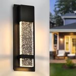 Modern Outdoor Wall Light Fixtures Black Outdoor Led Light Outdoor Wall Sconce Porch Lights Outdoor Wall Mount Lights Exterior Wall Lights for House 3000K Warm Light