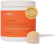 Reggie Pumpkin Probiotic Powder for Dogs | Supports Healthy Gut, Digestion, Nutrient Absorption, Stool Consistency | Made in The USA, Vet-Approved & Ideal for All Ages, Breeds, and Sizes - 40 Scoops