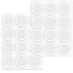 Navaris Clear Bumper Pads 22mm - Pack of 24 Self-Adhesive Soft Protective Feet Stoppers for Furniture, Cabinet Doors, Cupboards, Drawers, Wall, Glass