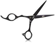 SHEARSDIRECT Stainless Steel Titanium True Left-Handed Shear, Black, 5.5-Inch, 4-Ounce