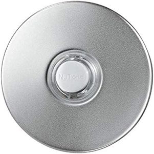 Broan-NuTone PB41LSN Doorbell Kit, Lighted Round Stucco Pushbutton for Home, 2.5" Diameter, Satin Nickel