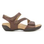 Jambu Womens Makayla Flat Athletic Sandals Casual Low Heel 1-2" - Black, Brown, 9.5