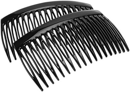 France Luxe 18 Tooth French Side Comb Pair - Black