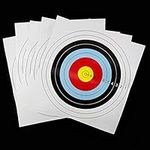 60 cm/24inch Bullseye Archery Gun Square Targets Paper Practice Shooting Sheet Paper Targets by Longbow Recurve Compound Bow Outdoor Camping Game, Pack of 10