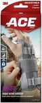 ACE brand Deluxe Wrist Brace, Right Hand, Adjustable, One Size, Gray, Amazon Exclusive Packaging
