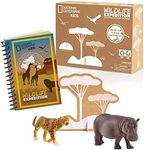 National Geographic Kids Activity Journal Set Includes Realistic Animal Toy Figures, Level 1 Reading Fact Book, Packaging from Recycled Material, Kids Toys for Ages 3 Up, Amazon Exclusive