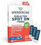 Wondercide - Flea and Tick Dog Spot On - Flea, Tick, and Mosquito Repellent, Prevention for Dogs with Natural Essential Oils - Pet and Family Safe Up to 3 Months Protection - Small 3 Tubes of 0.05 oz