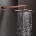 ALTON SHR20815 SS-304 Grade, 8x8 Square Over Head Shower With 18-INCH Arm and Wall Flange (Rose Gold)