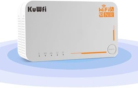 KuWFi 5g Router with sim Card Slot Unlocked,AX3600 WiFi-6 Modem with Sim Card Slot,NR NSA/SA 5G NR SA NSA AX3000 WiFi 6 CPE Router with Battery use for Outdoor and Indoor