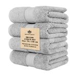 Kinton Crafts 5 Star Luxury 4 Piece 100 Cotton Bath Towel Set 27 in 54 in Bath Towels for Bathroom Soft Absorbent Bath Towels Extra Large Hotel Qu