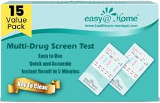Easy@Home 5 Panel Instant Drug Test Kits - Testing Marijuana (THC), COC, OPI 2000, AMP, MET/mAMP- Urine Dip Drug Testing -#EDOAP-254-15 Pack FSA or HSA Eligible